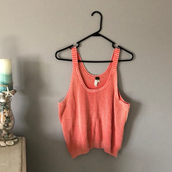 We the Free coral sweater tank, Small - Picture 3 of 6
